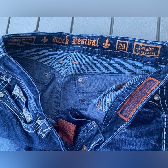 Rock Revival Women’s Porsha Easy Capri Denim Jeans - Size 29 style E8480EP - Picture 6 of 12